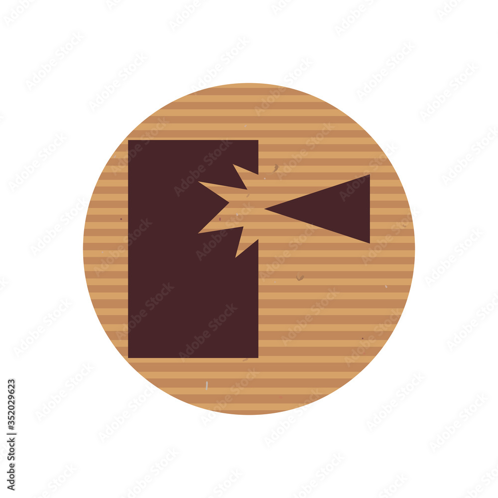 Poster do not stack packaging line style icon vector design