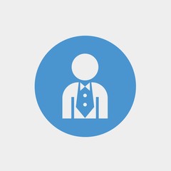 man bow tie and suit formal wear icon vector illustration for website and graphic design