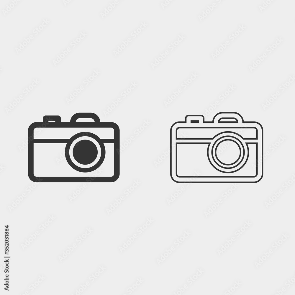 Poster digital camera icon vector illustration for website and graphic design