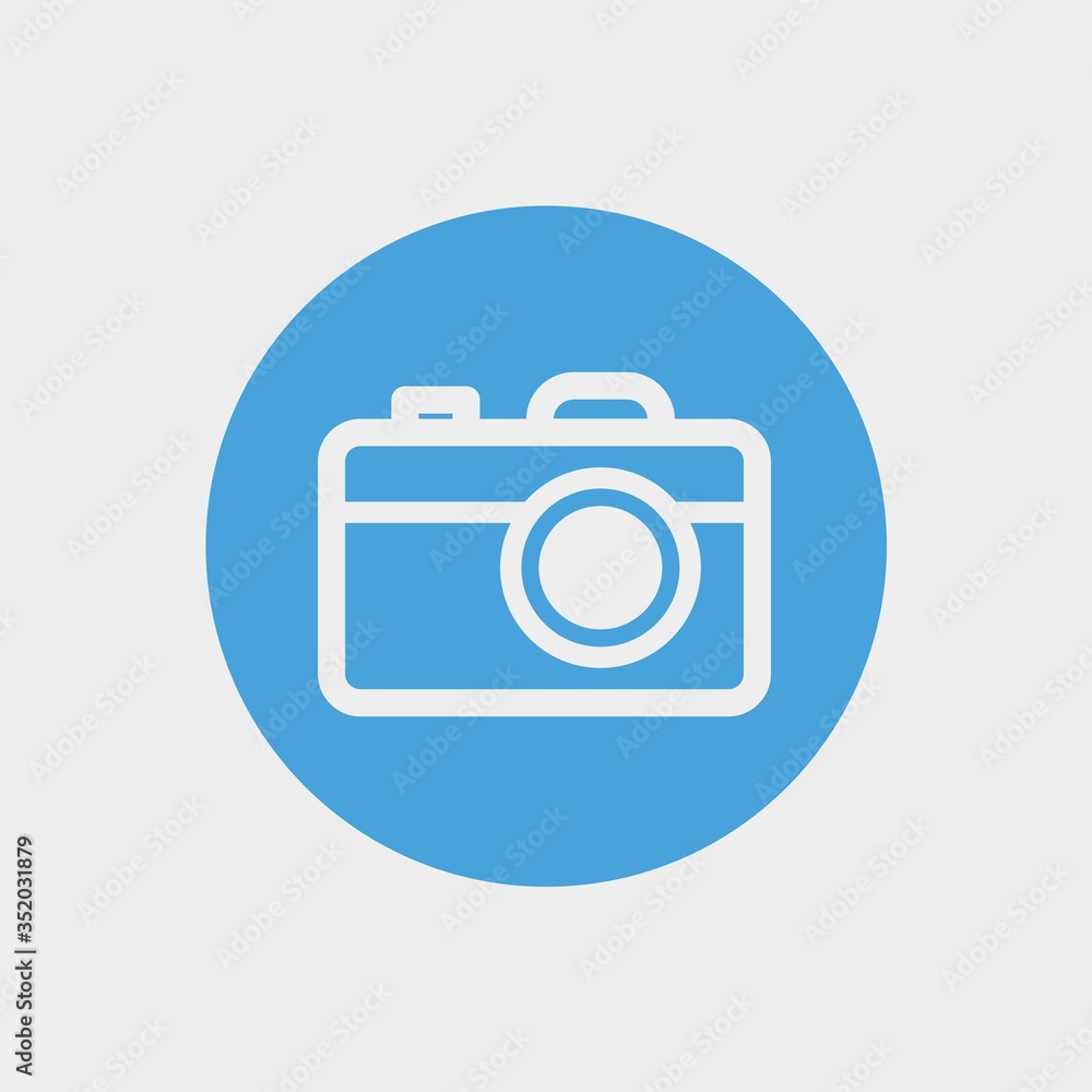 Poster digital camera icon vector illustration for website and graphic design