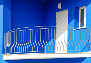 Fototapeta premium Blauer Balkon