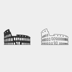 Colosseum icon vector illustration for website and graphic design