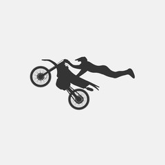 Obraz na płótnie Canvas motorcross sport icon vector illustration for website and graphic design