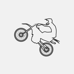 motorcross sport icon vector illustration for website and graphic design