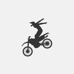 Obraz na płótnie Canvas motorcross sport icon vector illustration for website and graphic design