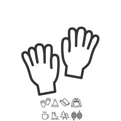 Obraz premium winter gloves icon vector illustration sign
