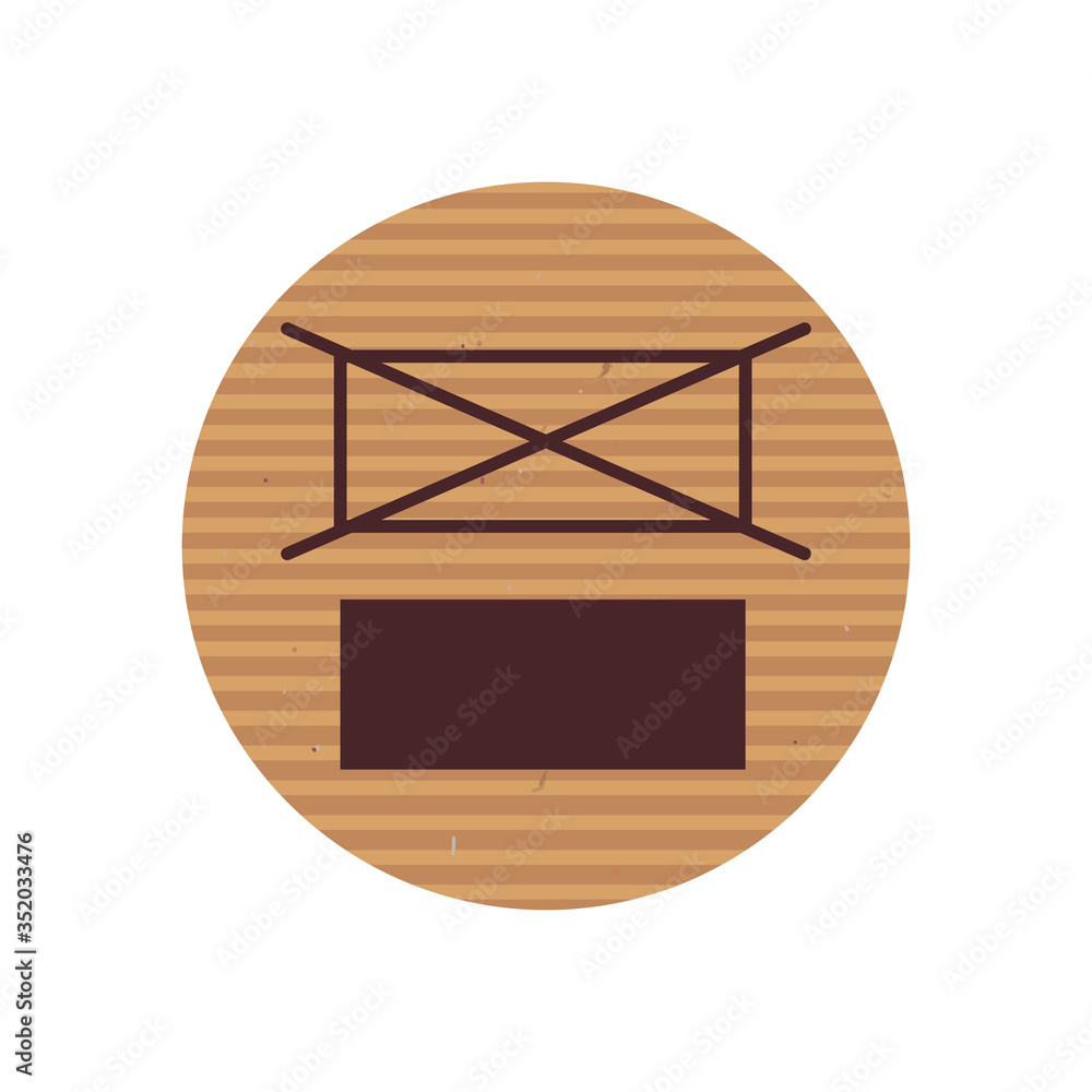 Poster do not stack line style icon vector design