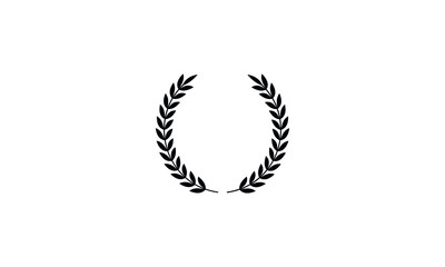 Laurel wreath , symbol of victory and power flat icon