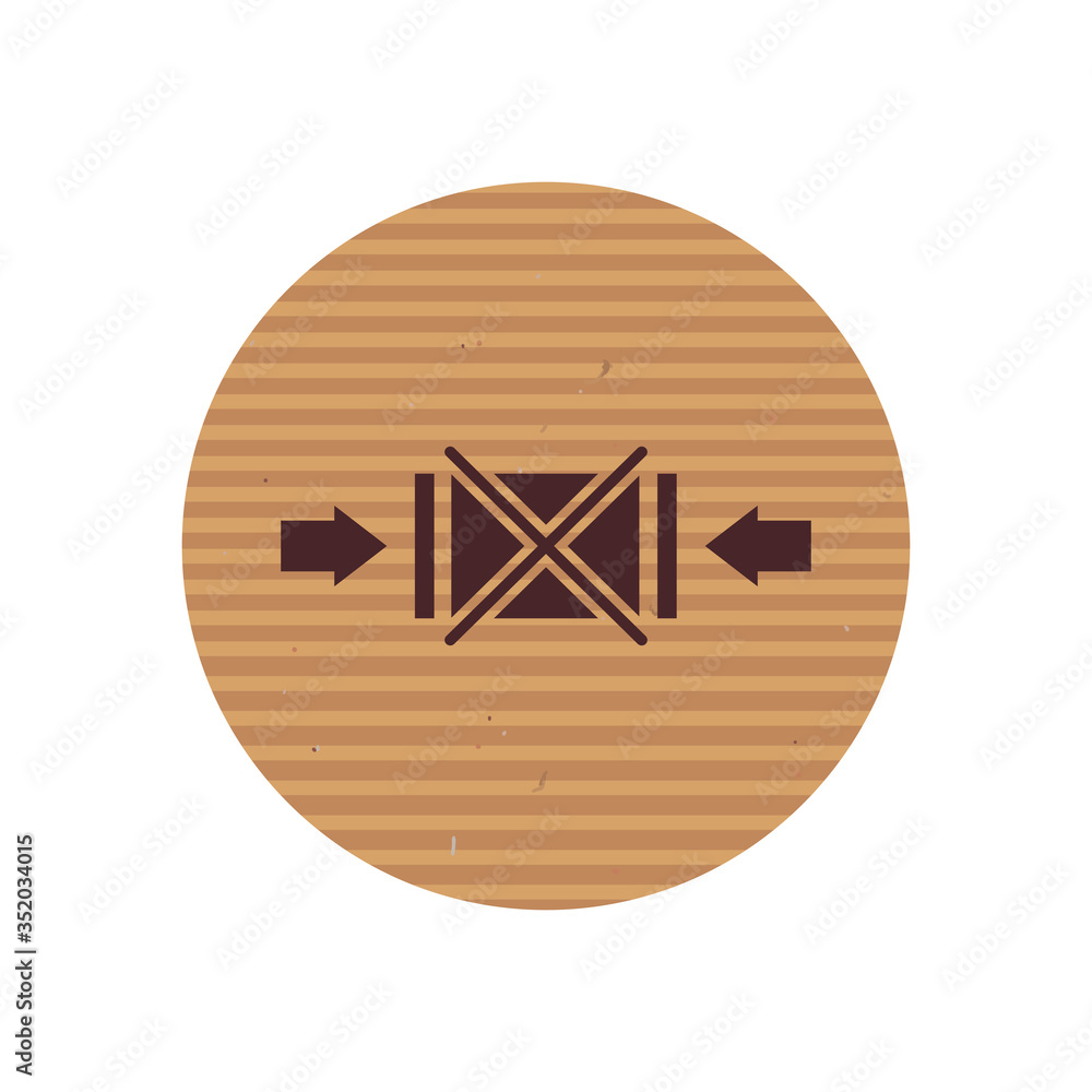 Poster do not clamp as indicated line style icon vector design