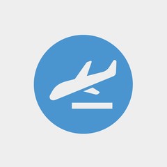 plane landing icon vector illustration for website and graphic design