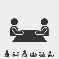 business meeting icon vector illustration for website and graphic design