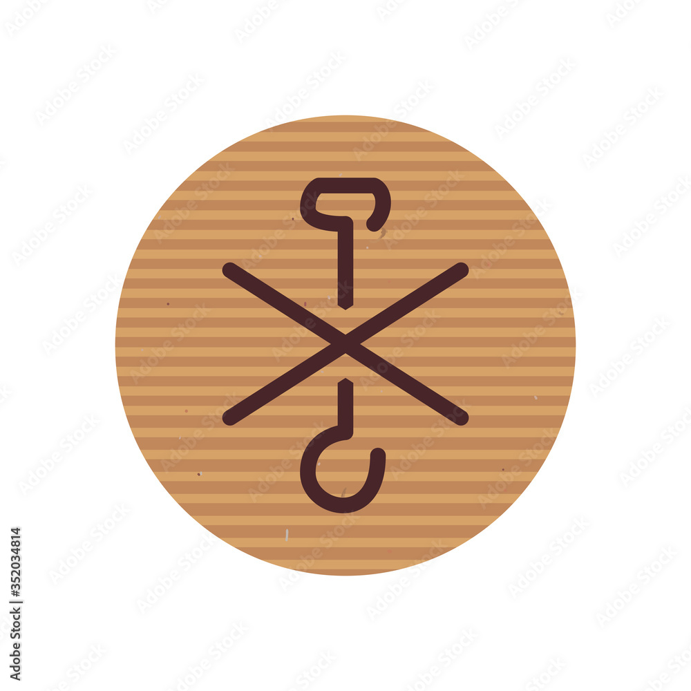 Poster do not use handhooks line style icon vector design