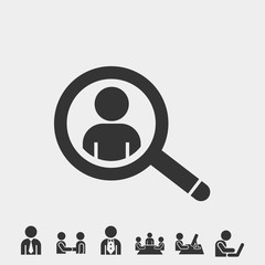 employment search icon vector illustration for website and graphic design