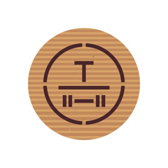 Tropical packaging line style icon vector design