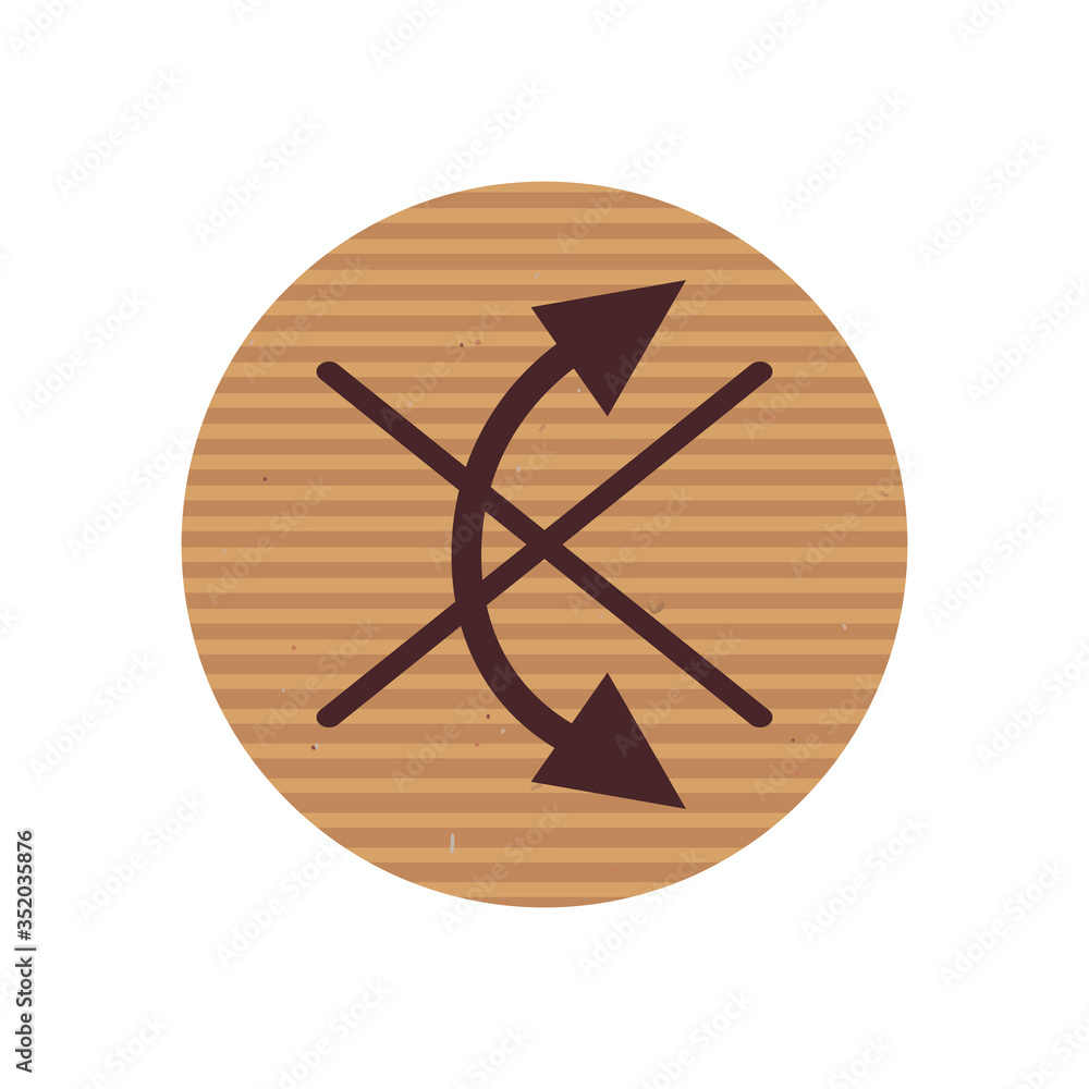 Poster do not roll line style icon vector design
