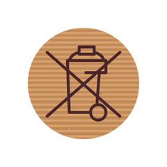 Isolated trash line style icon vector design