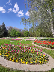 Obraz na płótnie Canvas Spring view of South Park in city of Sofia