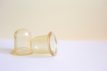 Vacuum silicone massage jars. Anti-cellulite and lymphatic body massagers