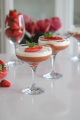 dessert with strawberry