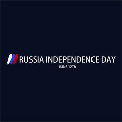 Independence day of Russia. Creative greeting card or banner vector illustration