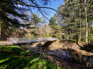 Spring view of South Park in city of Sofia