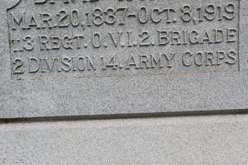 Civil War Vets head stone in cemetery