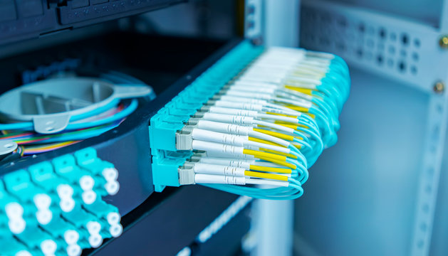 Fiber optic cable connect to communication Distribution point