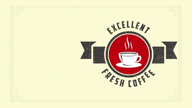 brown coffee cosmetic brand to prepare pleasant residence brewed beverage or dual espresso with teacup detailed iside vintage icon