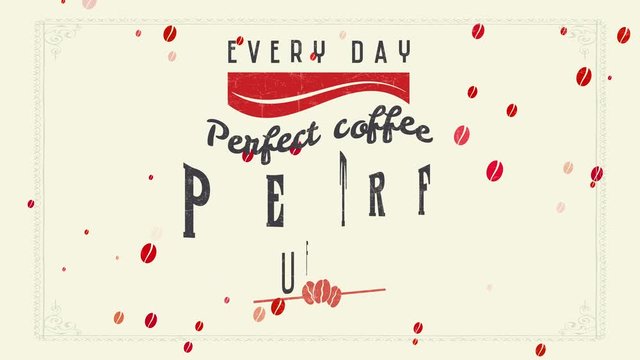 coffee house branding promoting corporate selling for ideal flavoured good with vintage wording and texture