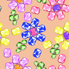Cristal Flower Background Pattern Seamless