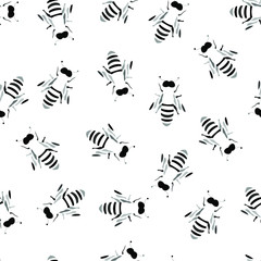 Cute Bees Vector Kids Pattern Seamless