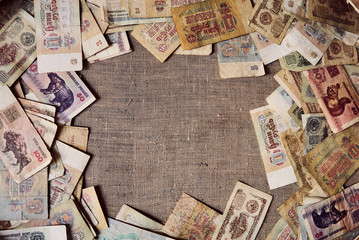 
vintage banknotes