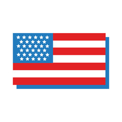 usa flag flat style icon