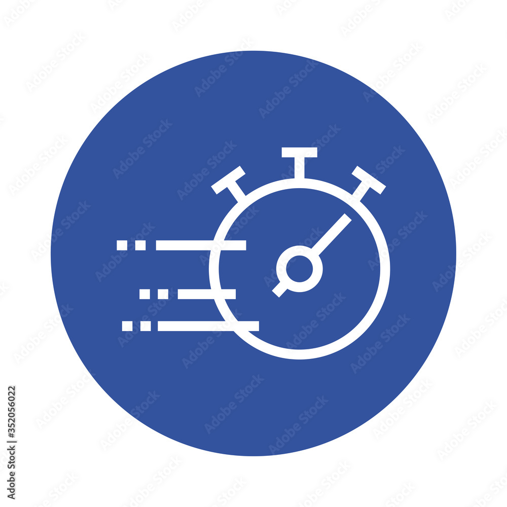 Poster chronometer timer block style icon
