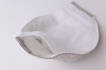 cloth face mask design handmade from fabric cotton inside material with salu muslin soft textile,...