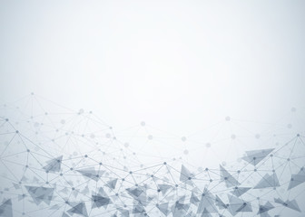 Abstract technology background with connecting dots and lines. Data and technology concept, network connection