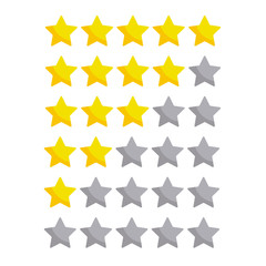 Yellow stars rating