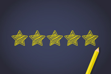 Yellow stars rating