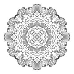 Beautiful intricate and decorative Mandala shell vector illustration.