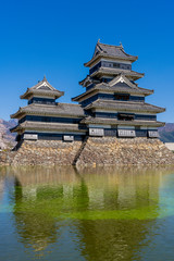 信州・松本の春の松本城