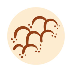 waves boho hand draw style