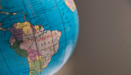 globe on the world map