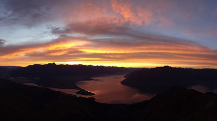 The view of Queenstown in New Zealand