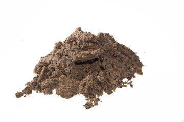 extruded seeds isolated on white background