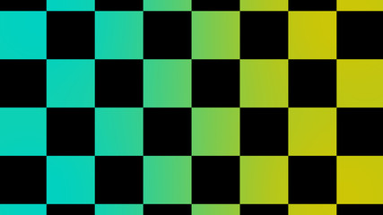 Amazing  cyan and yellow chessboard,Checker board abstract background