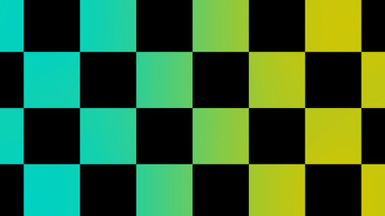 Amazing  cyan and yellow chessboard,Checker board abstract background