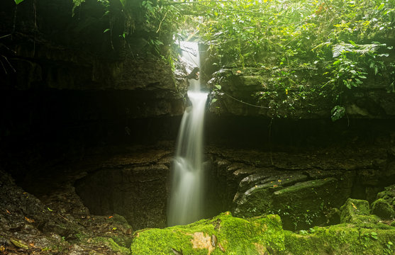 underground waterfall and cave mayei ecuador