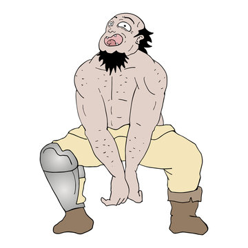 Design of ulgy man illustration