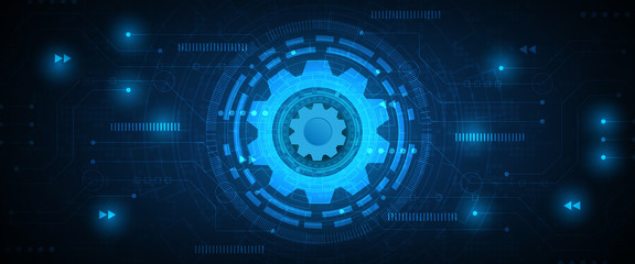 Obraz premium hi-tech digital data connection system