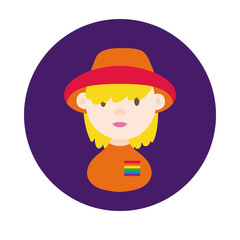 lesbian character gay pride block style